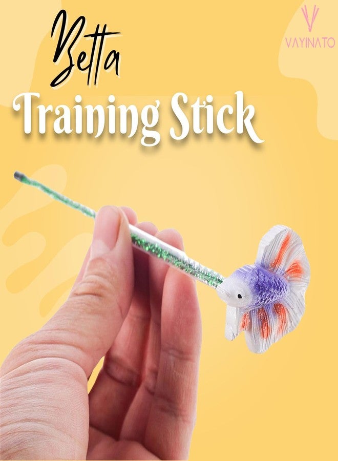 عصا تدريب سمكة بيتا VAYINATO® قطعة واحدة لتقليل التوتر | قطعة ذيل تفاعلية للعرض - عزز وقت لعب سمكة بيتا (لون عشوائي) من Petzlifeworld - Image 2